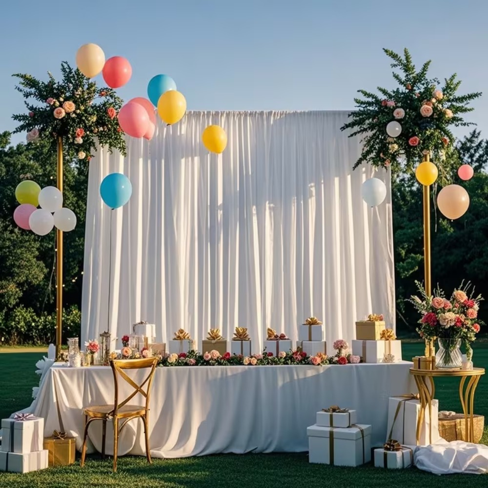 Satin Backdrop Curtain, Wrinkl - Photography Hotel review and price