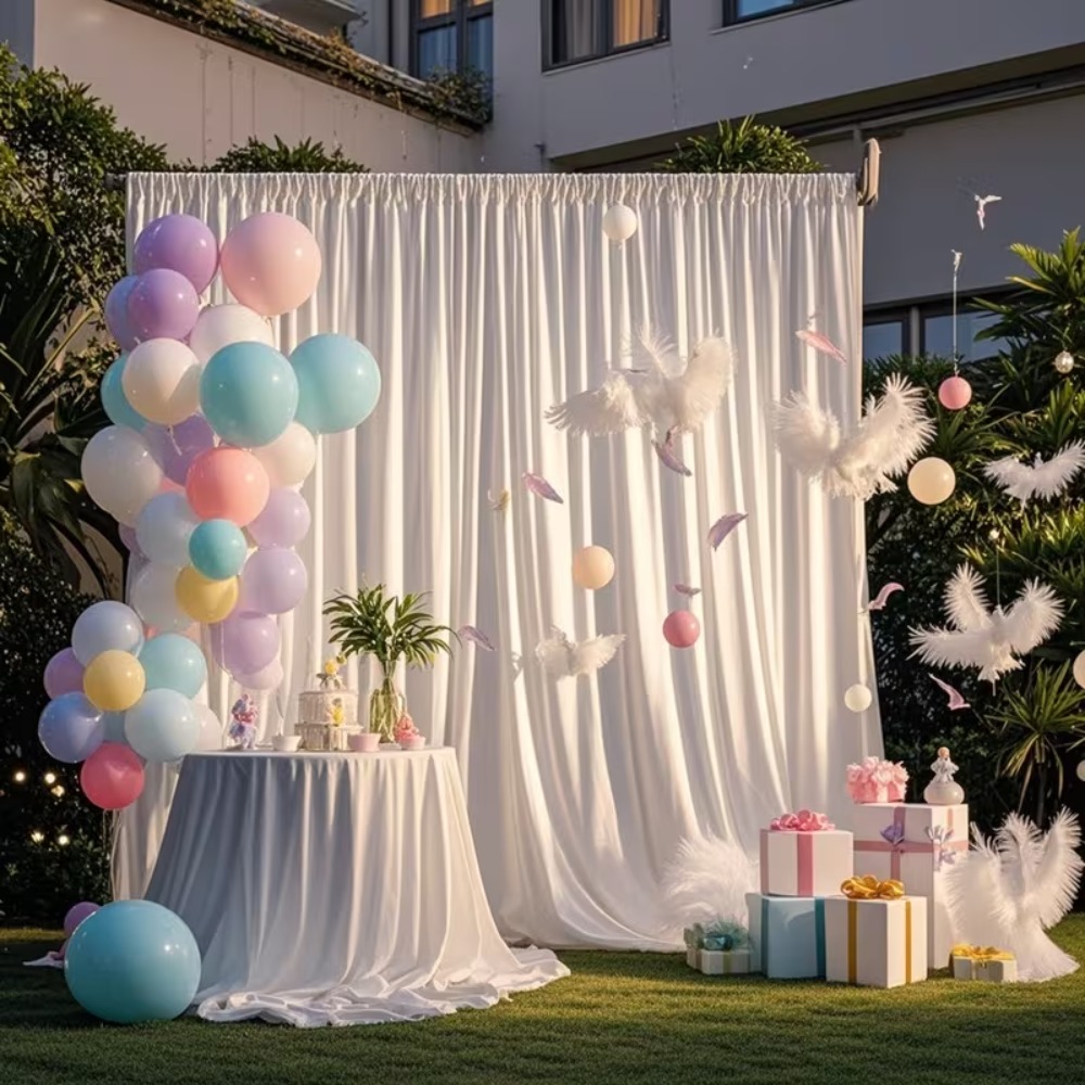 Satin Backdrop Curtain, Wrinkl - Photography Hotel review and price