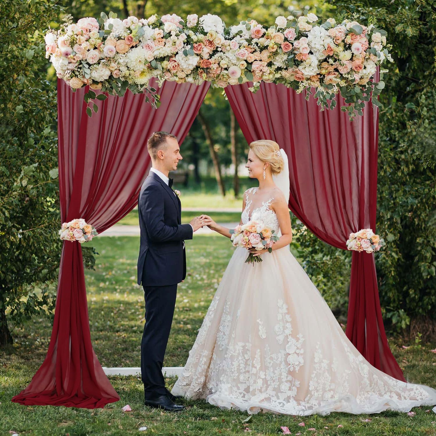 2Pcs Burgundy Backdrop Curtain - Photography Hotel review and price