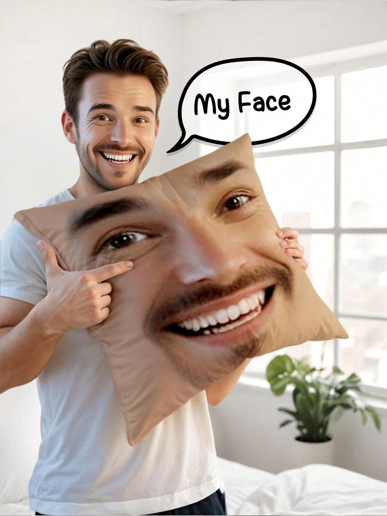 1pc Custom Face Square Pillow  - Photography Ideas review and price