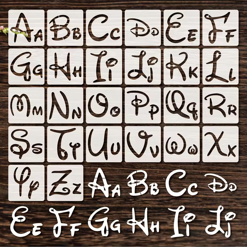 26PCS 2.95x2.95 inch Alphabet  - Photography Font review and price