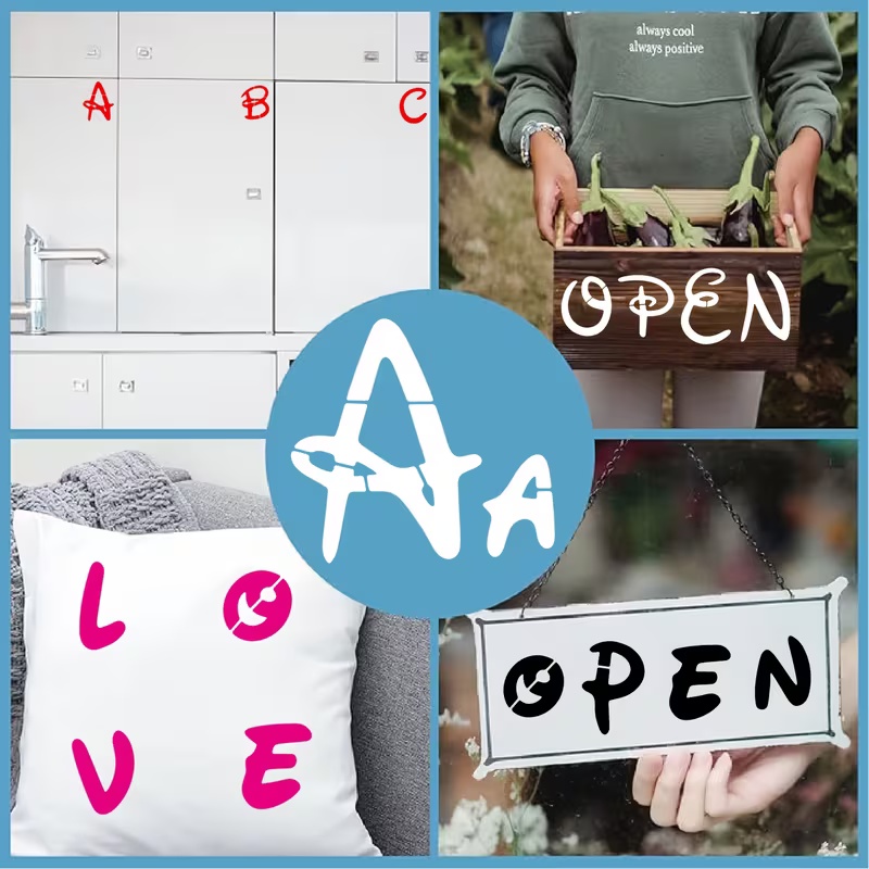 26PCS 2.95x2.95 inch Alphabet  - Photography Font review and price