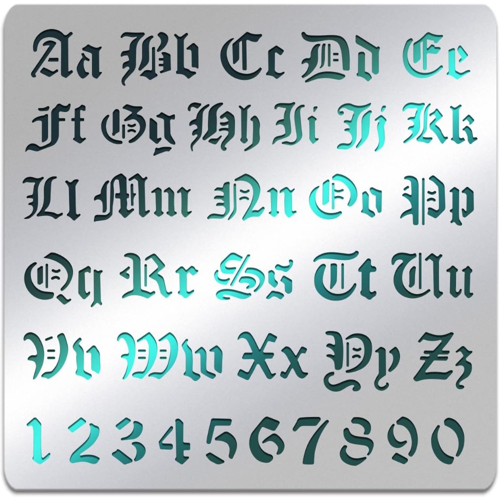 Matte Metal Letters Stencils G - Photography Font review and price