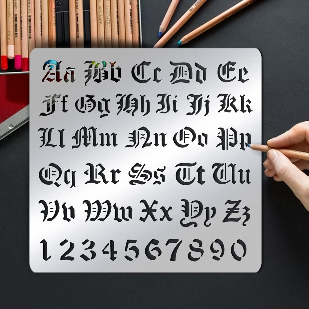 Matte Metal Letters Stencils G - Photography Font review and price