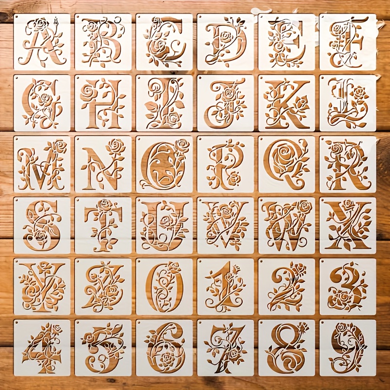36PCS 3.9inch Floral Alphabet  - Photography Font review and price