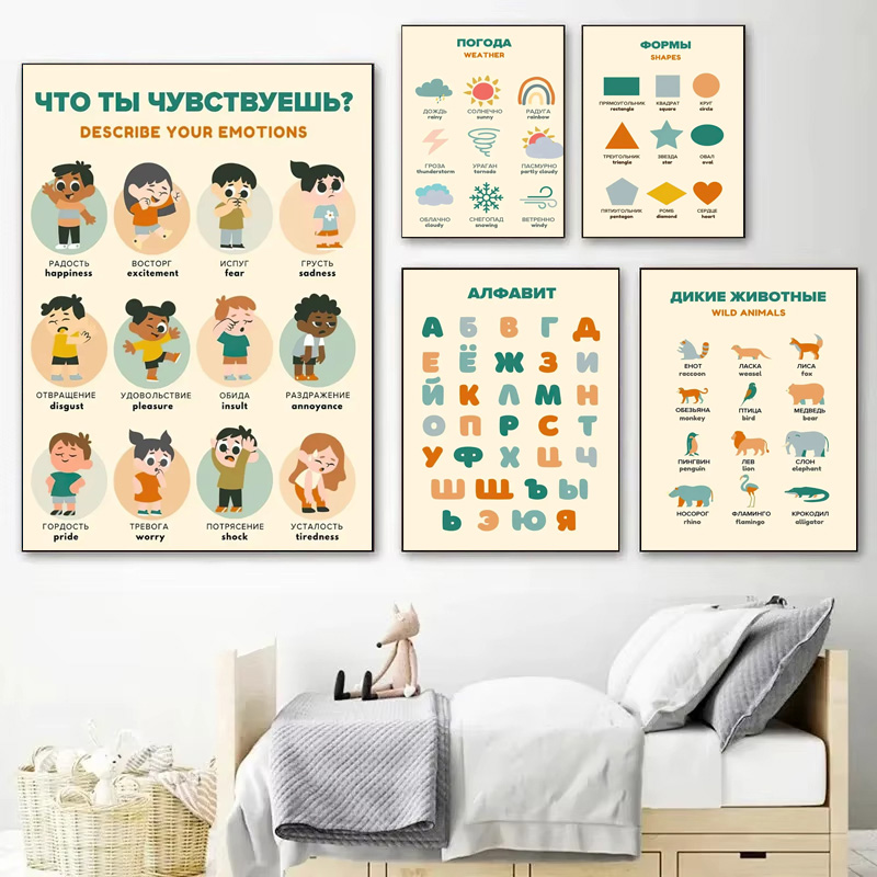1pc Russian Educational Art Po - Photography Font review and price