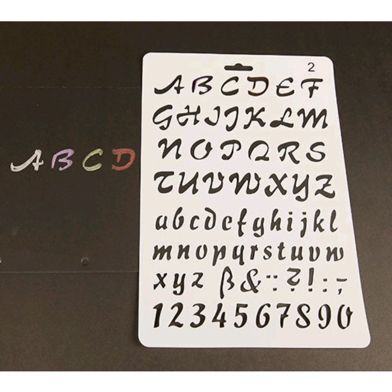 1pc A4 Alphabet Letters Layeri - Photography Font review and price