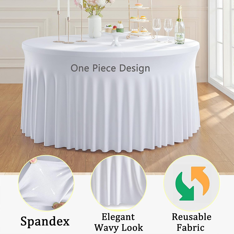 White Round Spandex Tablecloth - Photography Hotel review and price