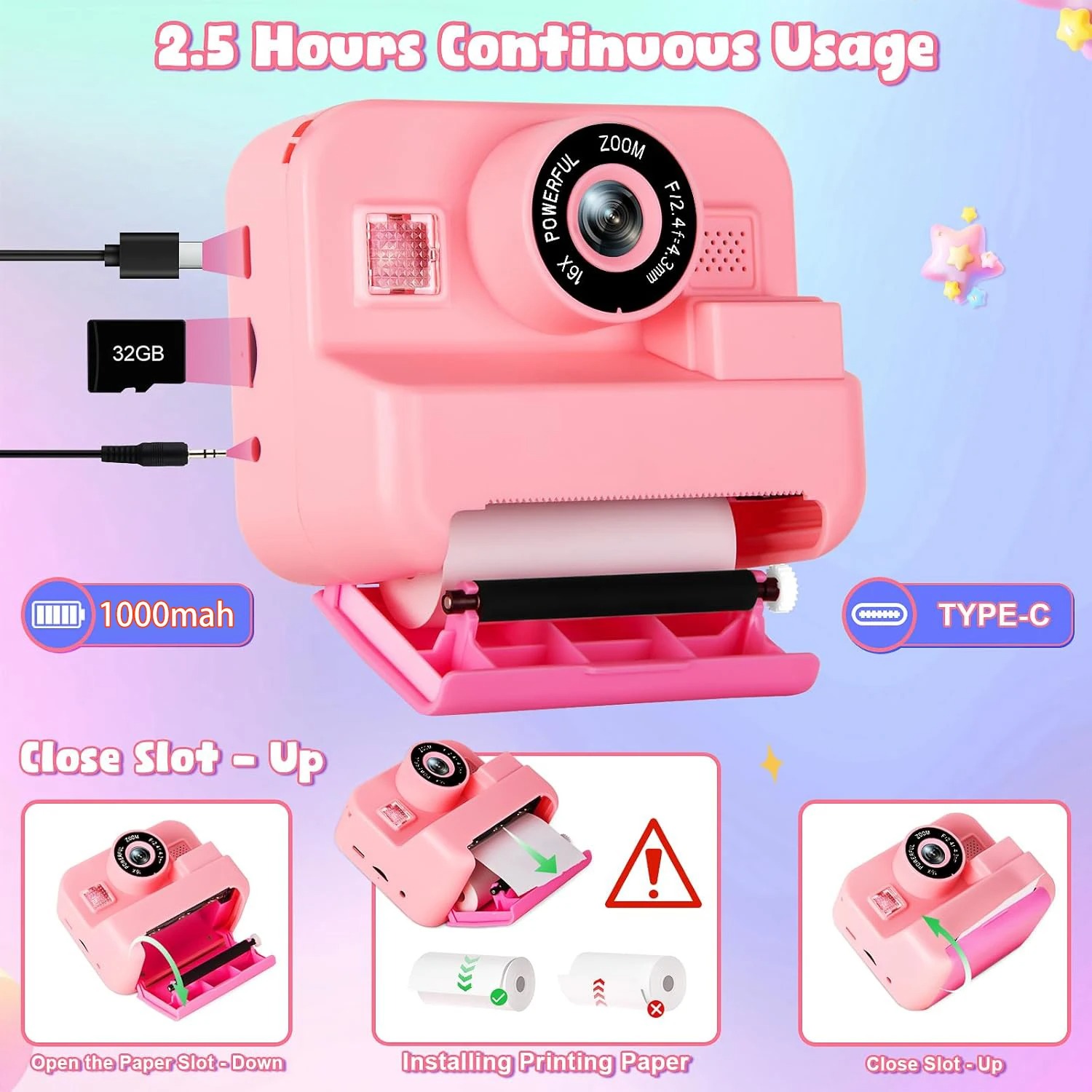 newInstant Print Camera With 3 - Photography Close Up review and price