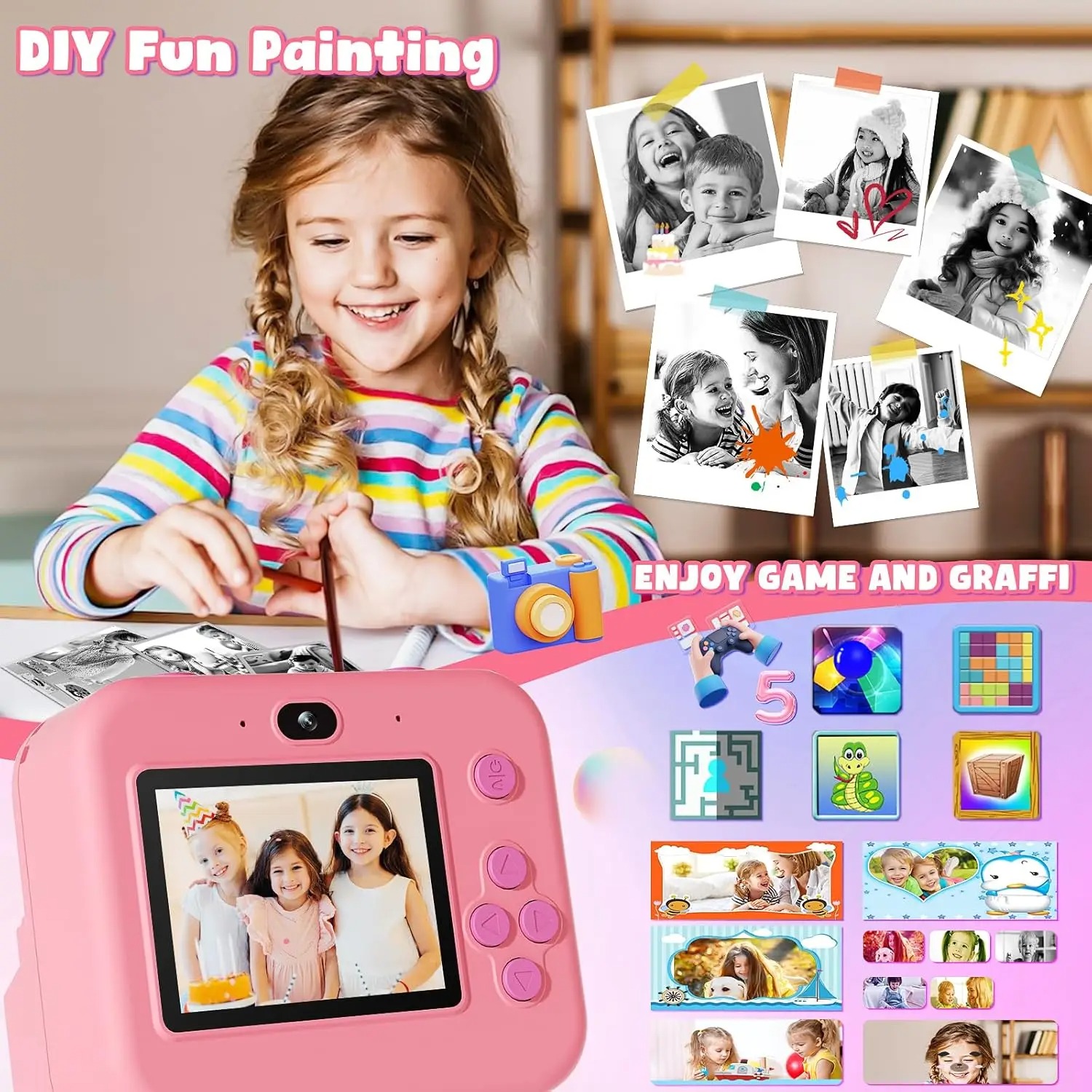 newInstant Print Camera With 3 - Photography Close Up review and price