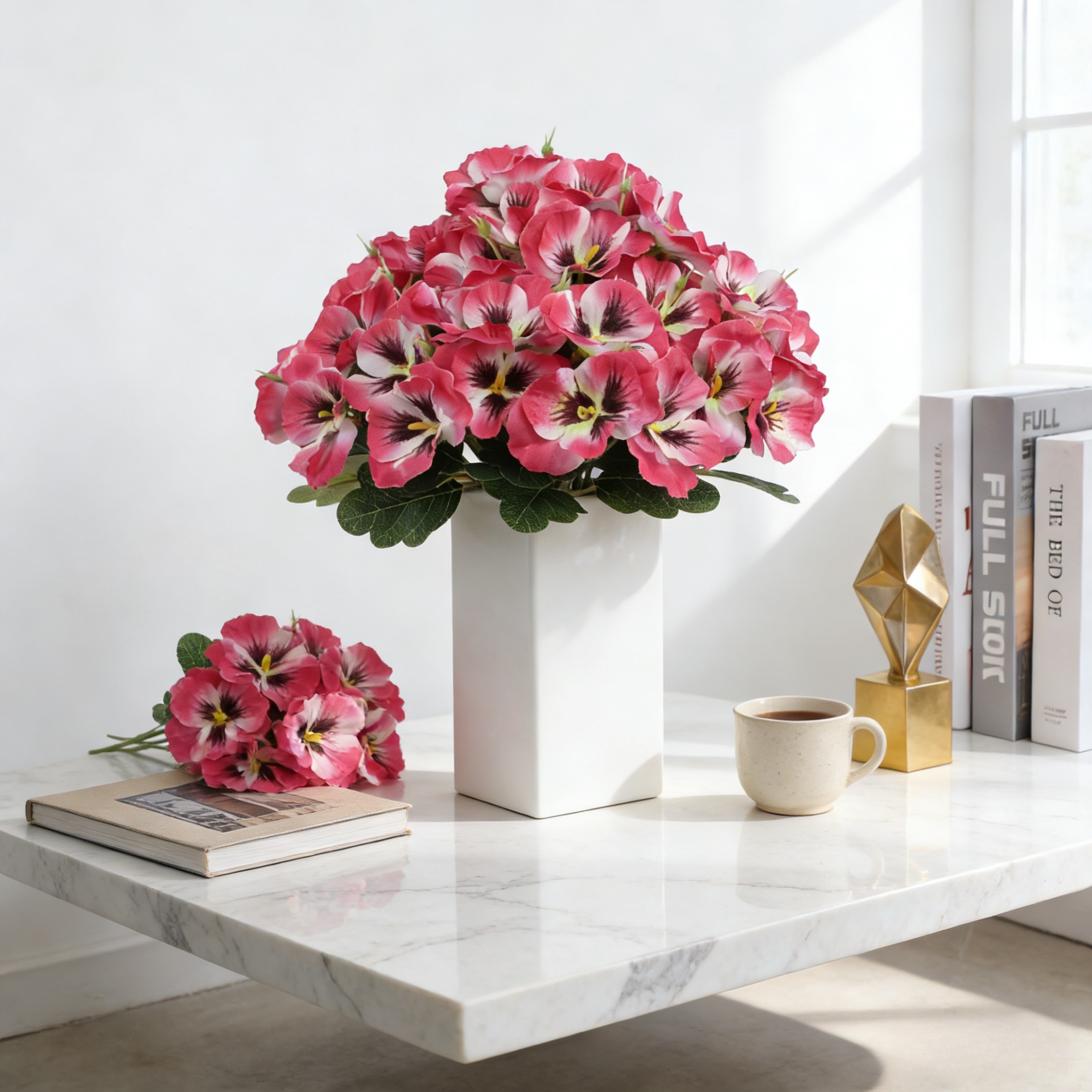12.6 Inch Artificial Pansy Bun - Photography Hotel review and price