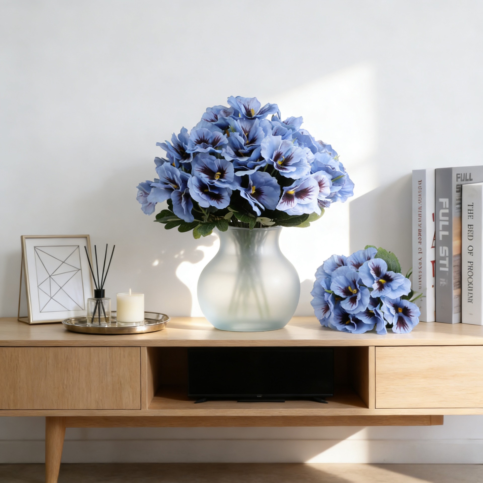 12.6 Inch Artificial Pansy Bun - Photography Hotel review and price
