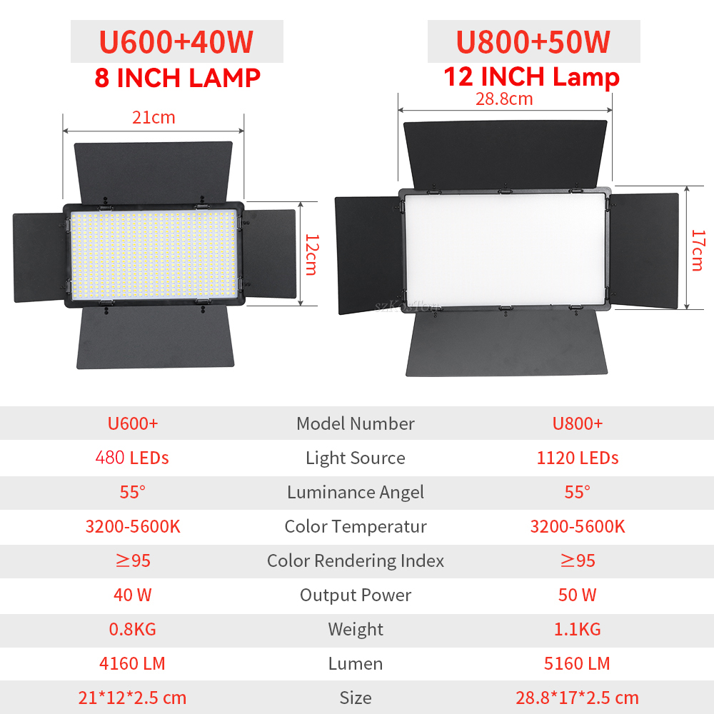 U800 U600 LED Photo Studio Vid - Video Led Light Panel review and price